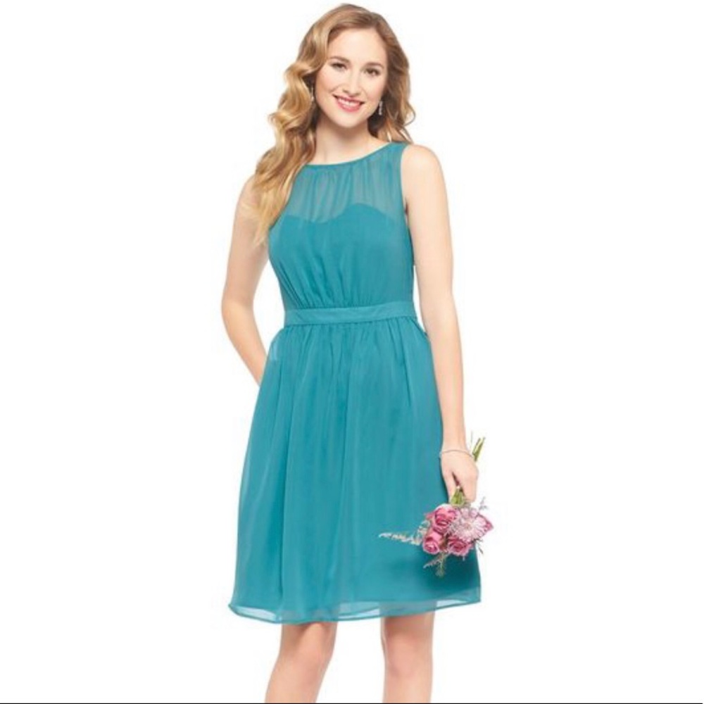 Tevolio Chiffon Dress Turquoise